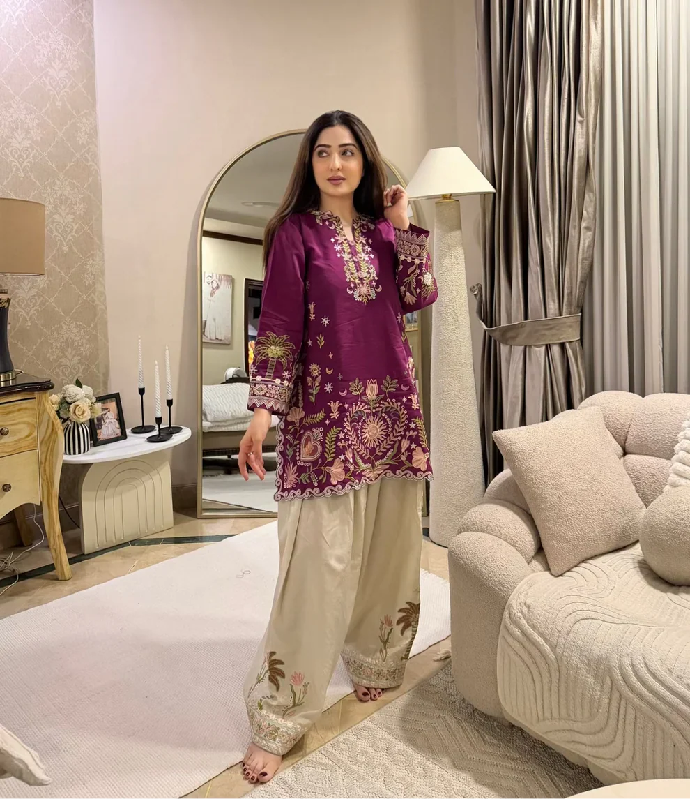 Mulberry Bloom 3 PCs EMBROIDERY