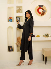 Black 3-Piece Cotton Suit