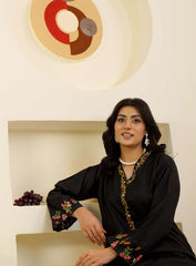 Black 3-Piece Cotton Suit