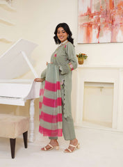 Grey 3-Piece Cotton Suit