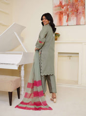 Grey 3-Piece Cotton Suit