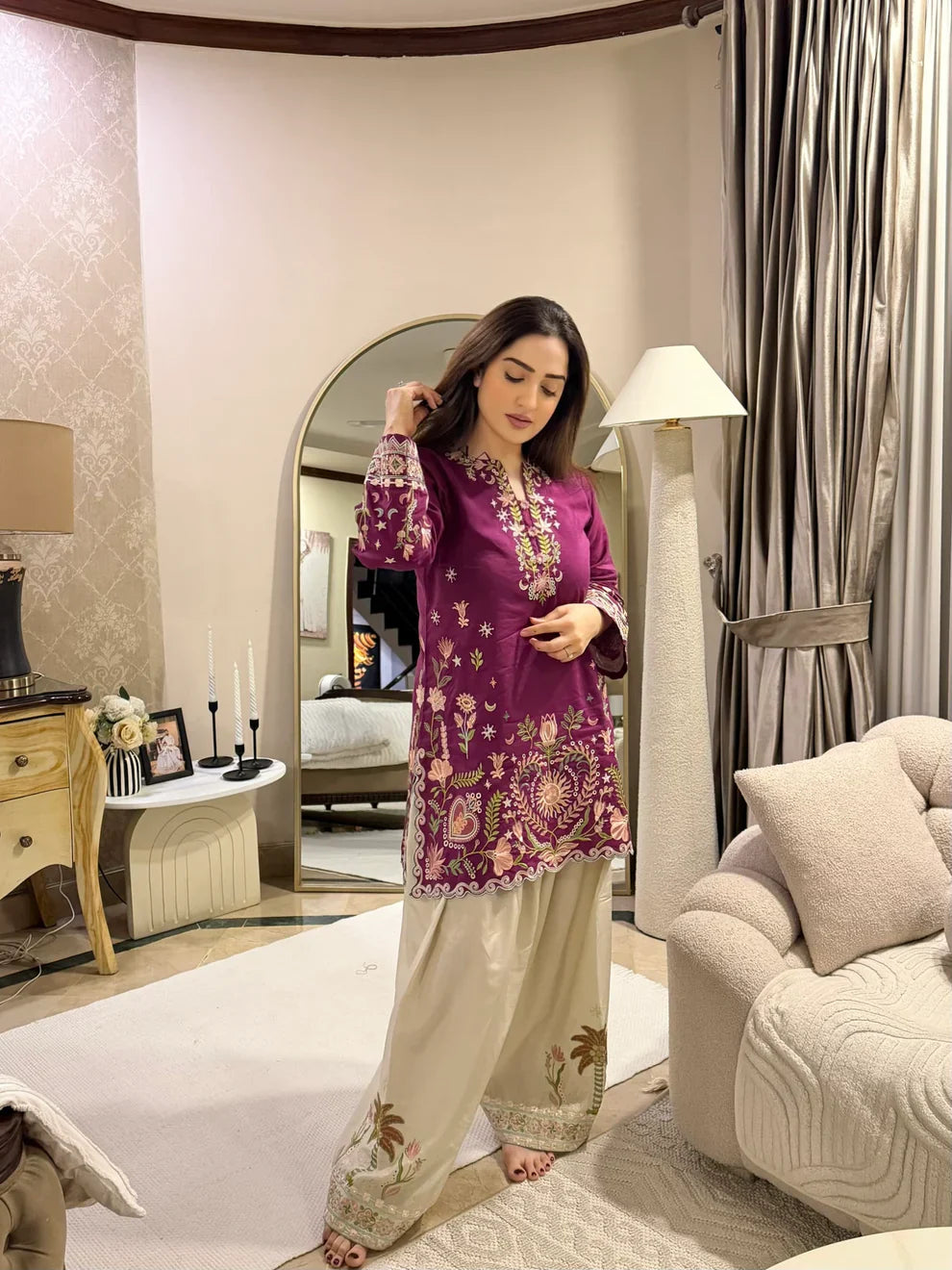 Mulberry Bloom 3 PCs EMBROIDERY