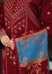 Elegant Maroon Cotton 3-Piece