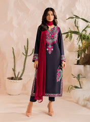 Mirana Navy 3-Piece Cotton Suit