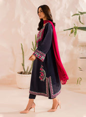 Mirana Navy 3-Piece Cotton Suit