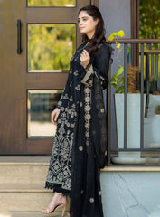 Classic Black & White Cotton 3-Piece Suit